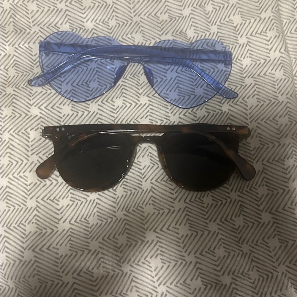 Stylish Blue and Brown Sunglasses Set - Picture 2 of 2
